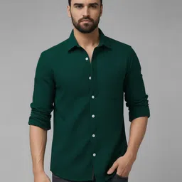 metronaut Men Regular Fit Solid Spread Collar Casual Shirt-picture-35