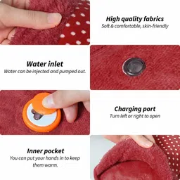 riazza Pain Reliever Electrical Heating Pad electric 1 L Hot Water Bag (Multicolor) Electric heat bag 1 L Hot Water Bag image 4