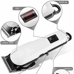 FINARO Professional 809A Rechargeable Hair Clipper-Trimmer Beard&Moustache K33 Trimmer 250 min Runtime 4 Length Settings image 3