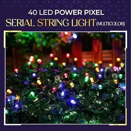 platonix 40 LEDs 12 m Multicolor Flickering Bulb Rice Lights image 3