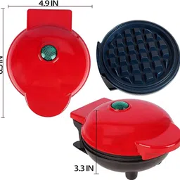 radheraj Mini Waffle Maker Machine,Waffle Iron,Waffles Maker Machine,Electric Waffle Maker image 3
