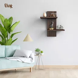 flux Wall Mounted Shelves for Home Decor Floating Book Rack Plant Stand Particle Board Wall Shelf image 5