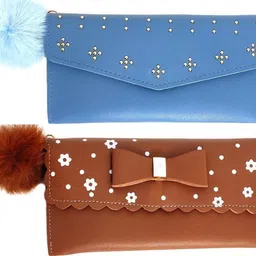 mahabal Casual, Party, Formal Blue, Brown Clutch-picture-16