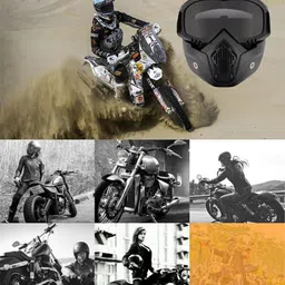 miwings Transparent-GOGGLE-MASK Motorcycle Face Cover GOGGLE-FULL MASK Welding, BlowtorchSafety Goggle image 4