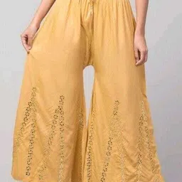 shafaq enterprises Women Comfort Fit Beige Viscose Rayon Trousers-picture-48