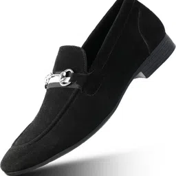 Monkstory Vintage Horsebit Loafers - Black Loafers For Men-picture-22
