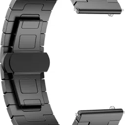 ACM WSM37Y22BK1634 Watch Strap Metal Steel 22mm for Aqfit W14 Smartwatch Black Smart Watch Strap image 4