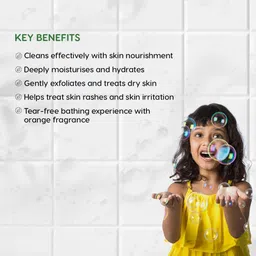 shushu babies Fruity Orange Face and Body Wash for Kids with Manjistha (60 ml) Pack of 2 image 5