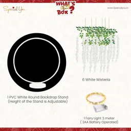 specialyou.in White Backdrop Stand Decoration, Decoration Stand for Background, Back Drop Decoration image 2