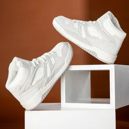 Red Tape Men Colourblocked PU High-Top Sneakers-picture-40