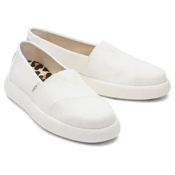 TOMS Women White Alpargata Mallow Canvas Slip-On Sneakers-image-15