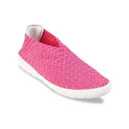 Catwalk Women Pink Woven Design Slip-On Sneakers-picture-49