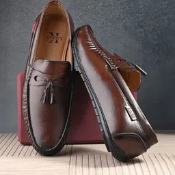 KARADDI Men Round Toe Tassel Loafers-picture-37