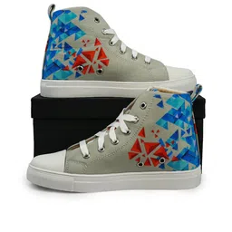 KobSook Women Mid Top Printed Lightweight Canvas Sneakers-image-28