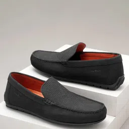 Ruosh Men Textured Square Toe Loafers image 5