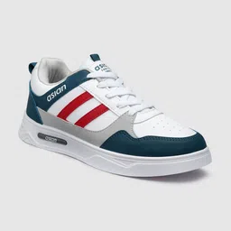 ASIAN Men White Colourblocked Memory Foam Insole Sneakers image 4