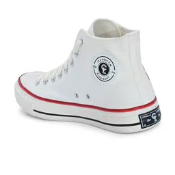 CROWCIA LONDON Men Printed Round Toe Lightweight Canvas Sneakers image 3