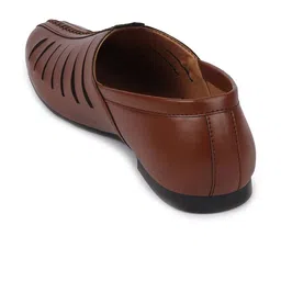 FAUSTO Men Tan PU Slip-On Sneakers image 3