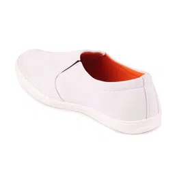 FAUSTO Men White Slip-On Sneakers image 3