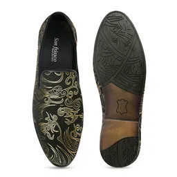 San Frissco Men Black Printed Loafers image 3