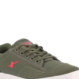 Sparx Men Olive Green Canvas Sneakers image 2