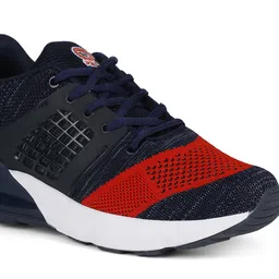 Khadims Men Navy Blue & Red Colourblocked Sneakers image 4