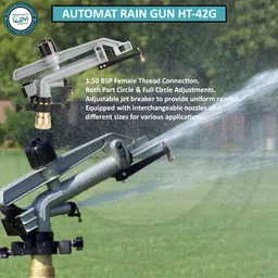 dvi automat HT42G 1.5 inch Pelican rain gun used for irrigation in agriculture, 0 L Tank Sprayer image 5