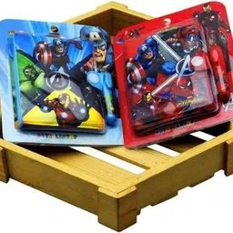 aarnashoppe Cute AVENGERS themed Pocket Button Diary with Small Pen for Kids(RANDOM COLOUR) Pocket-size Diary RULING SHEETS 50 Pages image 4