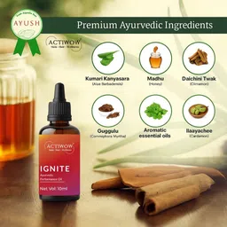 actiwow Ignite Massage Oil for Men Gentle Nourishing Body Touch image 2