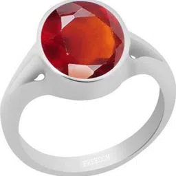 freedom Natural Certified Hessonite (Gomed) Gemstone 8.25 Ratti or 7.50 Carat for Male & Female Sterling Silver Ring-picture-27