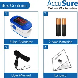 AccuSure FS10C Finger Tip Pulse Oximeter for measure SpO2 and Heart Rate Pulse Oximeter image 5