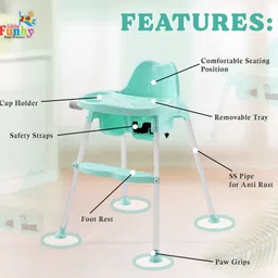 little funky Mealtime 3 in 1 Baby Booster Seat Multipurpose Kids Feeding High Chair Bouncer image 3