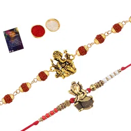 Silver Shine Men Set Of 2 Rakhis image 1