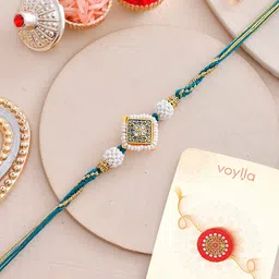 Voylla Men Pearls Embellished Thread Rakhi-picture-56