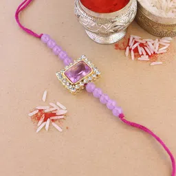I Jewels Men Stone-Studded & Beaded Rakhi-picture-50