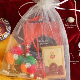 TIED RIBBONS Pack Of 6 Bhaiya Bhabhi Lumba Rakhi Krishna Ganesha Kids Family Rakhis Combo image 3
