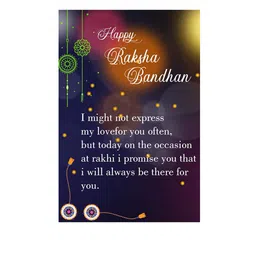 Silver Shine Set Of 2 Rakhi With Pooja Thali Roli Chawal And Greeting Card image 3