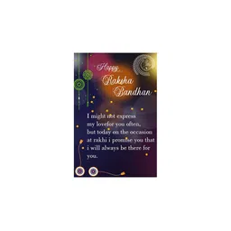 Silver Shine Unisex Set Of 2 Bro & Ganesh Rakhi With Roli Rice & Greeting Card image 4