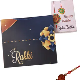Anouk Butterfly Beaded Rakhi Greeting Card & Roli Chawal Card image 4