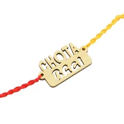 Silver Shine Unisex Set Of 2 Beaded Thread Rakhi With Greeting Card & Roli Chawal image 5
