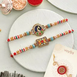 Voylla Men Set Of 2 Traditional Motifs Rakhi-picture-15