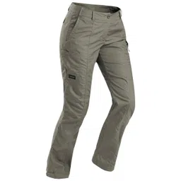 forclaz Women's Travel Trekking Trousers - TRAVEL 100 Khaki-picture-33