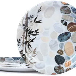 golden fish NEW2025_Melamine Pebbles Printed Serving Small Plates (7 Inches) - Set of 4 Half Plate-picture-11