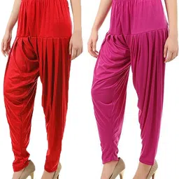 mk trendy fashions Viscose Rayon Solid Patiala image 1