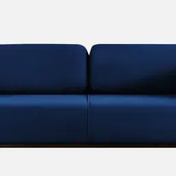 casacraft from pepperfry Roma Velvet 3 Seater Sofa In Navy Blue Colour image 4