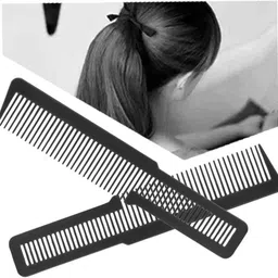 e-dunia Flat Top Cutting Comb,Carbon Clipper Cutting Comb, Black Professional Grade [6] image 3