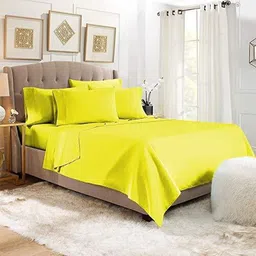 lafabriqueind 0 TC Cotton King Solid Flat Bedsheet-picture-35