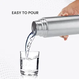 milton Glide 1000 Stainless Steel Single Walled Water Bottle, Silver, Leakproof 1000 ml Bottle image 3