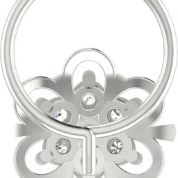 avsar Sai 14kt Cubic Zirconia White Gold Nose Wire image 3