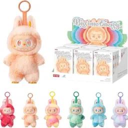 tejvibeandco Labubu Fluffy Character Plush Doll Keychain - 17 cm-picture-26